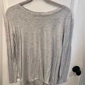 Athleta lightweight grey tee shirt. Longer in back.